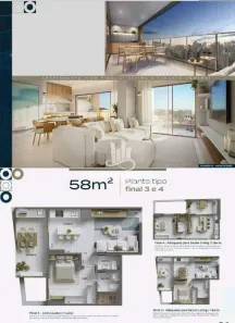 Apartamento com 1 Quarto à venda, 59m² no Ponta da Praia, Santos