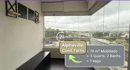 Apartamento com 3 Quartos para venda ou aluguel, 74m² no Tamboré, Barueri