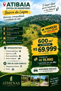 Lote/Terreno à venda, 600m² no Centro, Atibaia