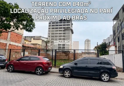 Lote/Terreno à venda, 840m² no Pari, São Paulo