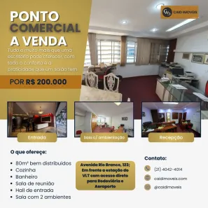 Ponto Comercial à venda, 80m² no Centro, Rio de Janeiro