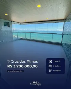 Apartamento com 3 Quartos à venda, 258m² no Cruz das Almas, Maceió