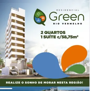Apartamento com 2 Quartos à venda, 58m² no Rio Vermelho, Salvador