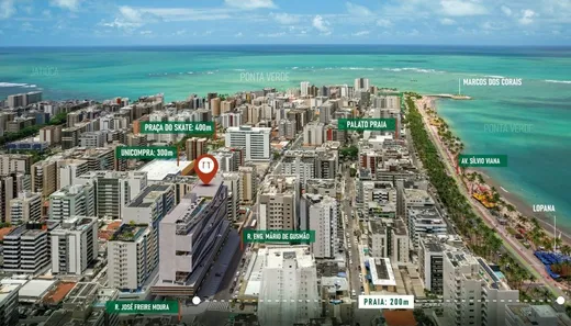 Apartamento com 1 Quarto à venda, 45m² no Ponta Verde, Maceió