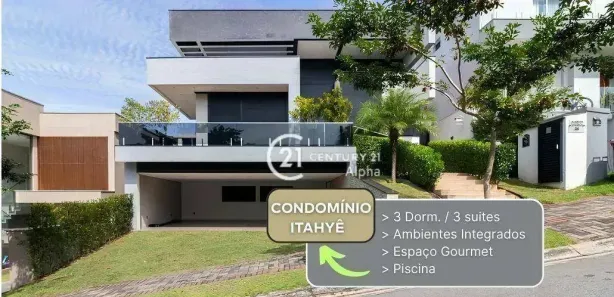 Casa de Condomínio com 3 Quartos à venda, 302m² no Cidade Tamboré, Santana de Parnaíba