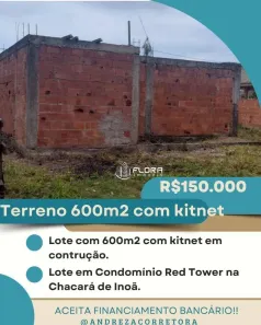 Lote/Terreno à venda, 600m² no Chácaras de Inoã (Inoã), Maricá
