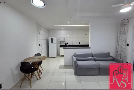 Apartamento com 1 Quarto para alugar, 55m² no Guilhermina, Praia Grande