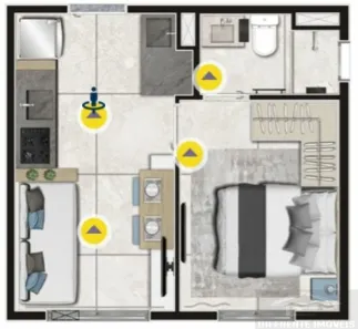 Apartamento com 1 Quarto à venda, 24m² no Cidade Satélite Santa Bárbara, São Paulo