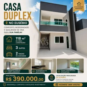 Casa com 3 Quartos à venda, 118m² no Parque Hawaí, Eusébio