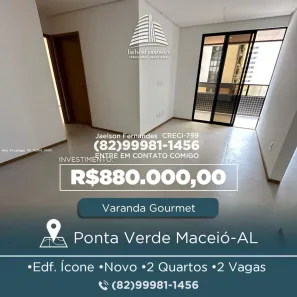 Apartamento com 2 Quartos à venda, 67m² no Ponta Verde, Maceió