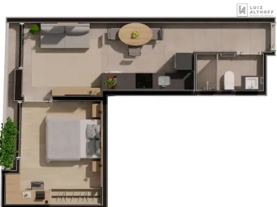 Apartamento com 1 Quarto à venda, 39m² no Centro, Florianópolis