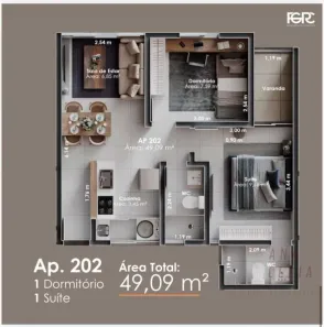 Apartamento com 2 Quartos à venda, 49m² no Altiplano Cabo Branco, João Pessoa