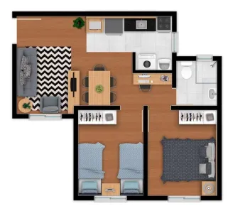 Apartamento com 2 Quartos à venda, 60m² no Fragata, Pelotas
