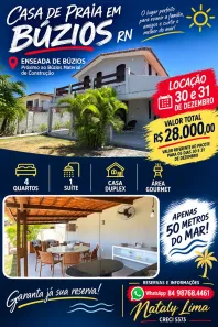 Sobrado com 4 Quartos para alugar, 400m² no , Nísia Floresta