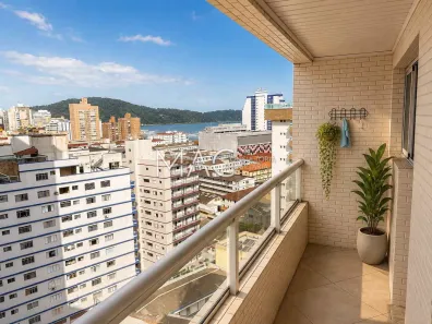 Apartamento com 2 Quartos para alugar, 92m² no Boqueirão, Praia Grande