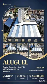 Galpão/Depósito/Armazém com 1 Quarto para alugar, 420m² no Ribeira, Natal