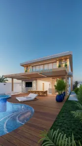 Casa de Condomínio com 4 Quartos à venda, 450m² no Alphaville (Abrantes), Camaçari