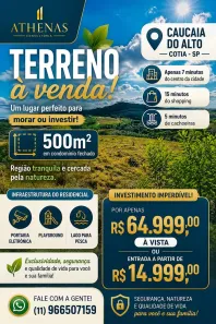 Lote/Terreno à venda, 500m² no Centro (Caucaia do Alto), Cotia