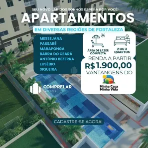 Apartamento com 2 Quartos à venda, 45m² no Guajeru, Fortaleza