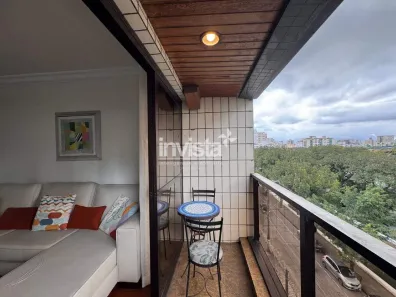 Apartamento com 3 Quartos para alugar, 136m² no Campo Grande, Santos
