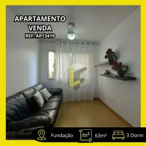 Apartamento com 3 Quartos à venda, 63m² no Fundação, São Caetano do Sul