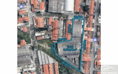 Lote/Terreno à venda, 3650m² no Vila Paulistania, São Paulo