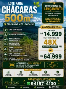 Lote/Terreno à venda, 500m² no Centro (Caucaia do Alto), Cotia