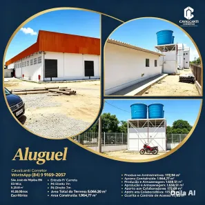 Galpão/Depósito/Armazém com 1 Quarto para venda ou aluguel, 1965m² no , São José de Mipibu