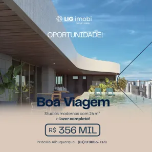 Apartamento com 1 Quarto à venda, 24m² no Boa Viagem, Recife