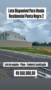 Lote/Terreno à venda, 600m² no Ponta Negra, Manaus