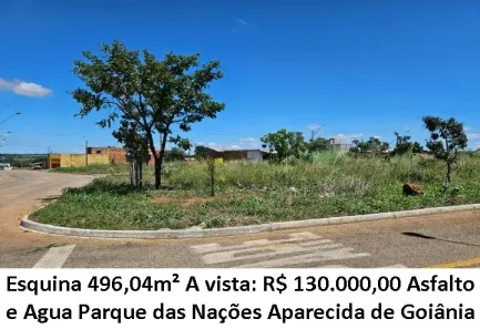 Lote/Terreno à venda, 496m² no Parque das Nações, Aparecida de Goiânia