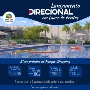 Apartamento com 2 Quartos à venda, 36m² no Caji, Lauro de Freitas