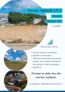 Lote/Terreno à venda, 476m² no Alphaville (Abrantes), Camaçari