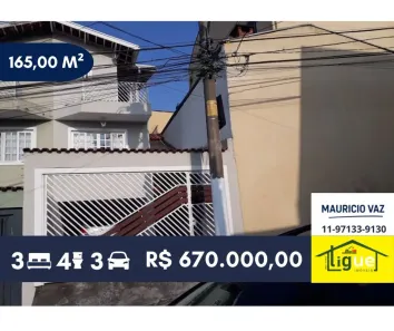 Sobrado com 3 Quartos à venda, 165m² no Vila Vasconcelos, São Paulo