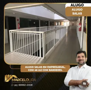 Sala Comercial para alugar, 46m² no Pinheiro, Maceió