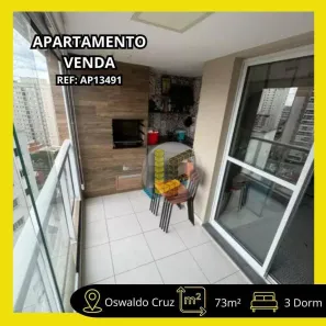 Apartamento com 3 Quartos à venda, 73m² no Osvaldo Cruz, São Caetano do Sul