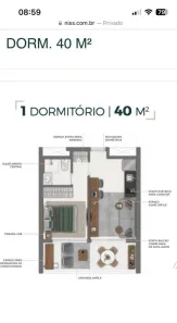 Apartamento com 1 Quarto à venda, 40m² no Bela Vista, São Paulo