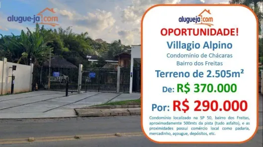 Lote/Terreno à venda, 2505m² no Freitas, São José dos Campos