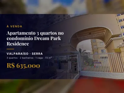 Apartamento com 3 Quartos à venda, 73m² no Valparaíso, Serra
