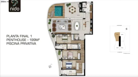 Cobertura com 3 Quartos à venda, 199m² no Setor Bueno, Goiânia