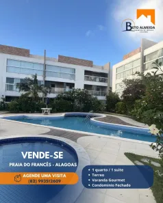 Apartamento com 1 Quarto à venda, 52m² no Praia do Francês, Marechal Deodoro