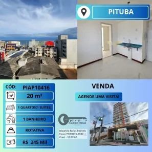 Apartamento com 1 Quarto à venda, 20m² no Pituba, Salvador