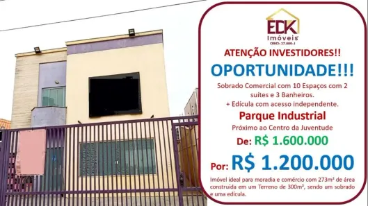 Imóvel Comercial com 10 Quartos à venda, 273m² no Parque Industrial, São José dos Campos