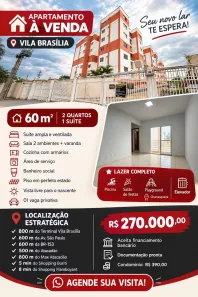 Apartamento com 2 Quartos à venda, 60m² no Vila Brasília, Aparecida de Goiânia