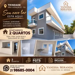 Apartamento com 2 Quartos à venda, 40m² no Trindade, São Gonçalo
