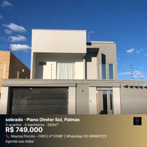 Casa com 3 Quartos à venda, 226m² no Plano Diretor Sul, Palmas