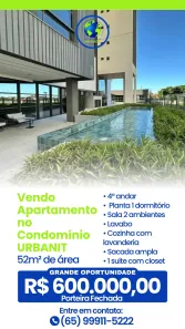 Apartamento com 1 Quarto à venda, 52m² no Jardim Leblon, Cuiabá
