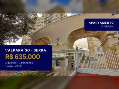 Apartamento com 3 Quartos à venda, 73m² no Valparaíso, Serra