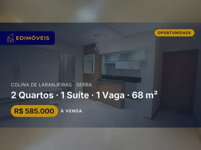 Apartamento com 2 Quartos à venda, 68m² no Colina de Laranjeiras, Serra