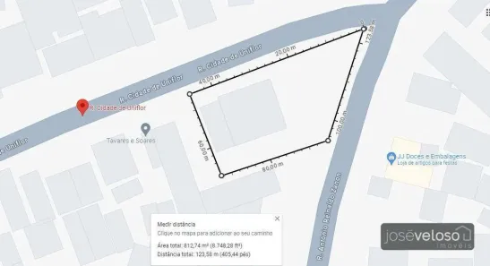Lote/Terreno à venda, 810m² no Cidade Industrial, Curitiba